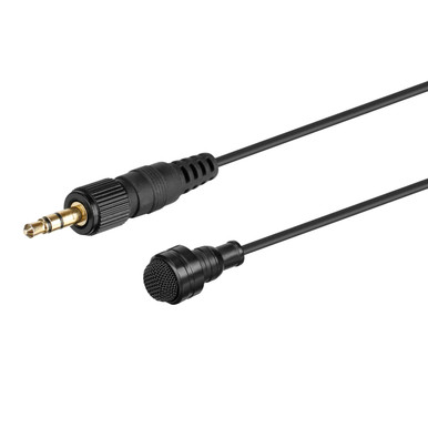 DK5B Water-Resistant Omni Lavalier w/ Locking 3.5mm TRS for Sony UWP, UWP-D & WRT Transmitters