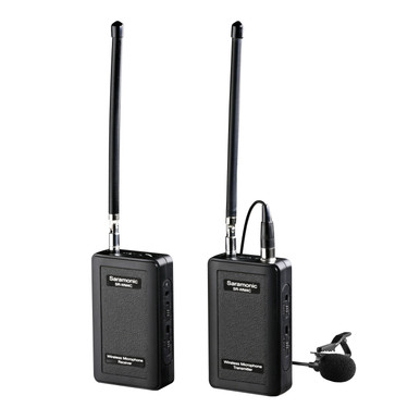 SR-WM4C VHF Wireless Lavalier Microphone System with Portable Camera-Mountable Receiver