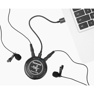 Smart V2M 2-Person Lavalier System w/ Lightning, USB-C & USB Output Cables for Mobile & Computers