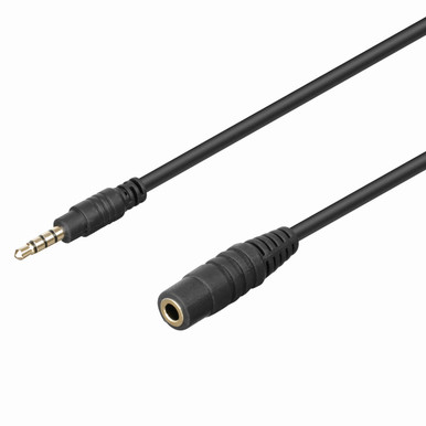 SR-SC2500 8.2’ 3.5mm TRRS Mic, Headphone & Audio Extension Cable for Cameras, Mobile, Computers