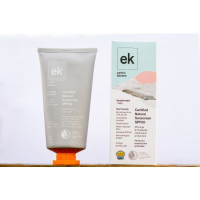 EK Moringa & Harakeke SPF50+ certified natural sun protection for babies and sensitive skin 150g