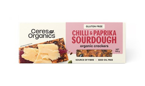 Organic Sourdough Crackers, Chilli and Paprika 10pk