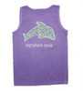 Violet Dolphin Hibiscus Flowers Tank Top