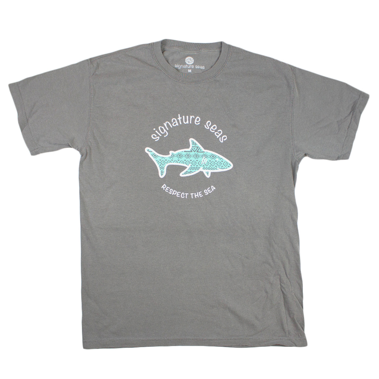 Gray RTS Aztec Shark Short Sleeve - Signature Seas