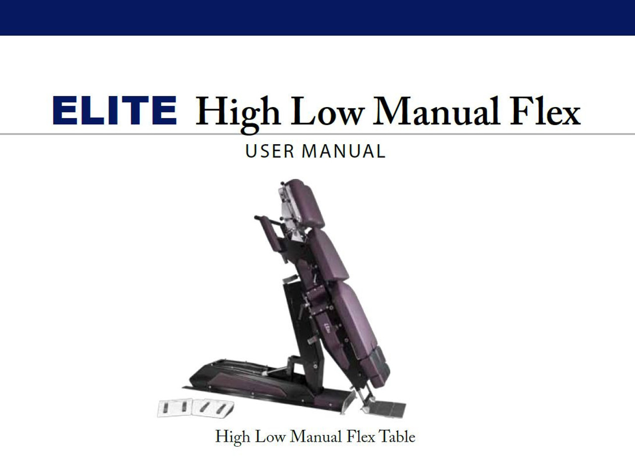 Elite High Low Manual Flexion User Manual PDF Download