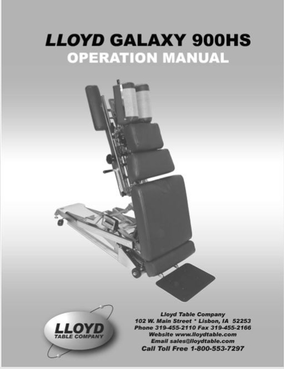Lloyd Galaxy 900HS Operation Manual PDF Download