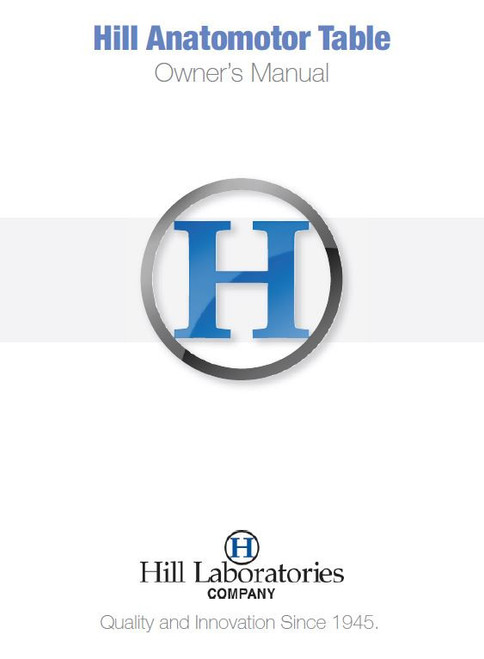 Looking for Hill Anatomotor Owner's Manual, Hill Anatomotor Owners Manual, Anatomotor Manual, Hill manuals, Hill table, hill chiropractic table?