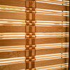 Bamboo Roll Up Blinds - 23 x 64 In - Light Brown