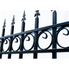 Steel Dual Swing Driveway Gate - OSLO Style - 12 x 6 Feet