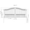 Steel Dual Swing Driveway Gate - LONDON Style - 14 x 6 Feet