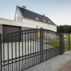 Steel Dual Swing Driveway Gate - PARIS Style - 14 x 6 Feet