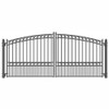 Steel Dual Swing Driveway Gate and Gate Operator Bundle - PARIS Style with GG1300 AC/DC - 14 x 6 Feet