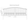 Steel Dual Swing Driveway Gate - MUNICH Style - 18 x 6 Feet