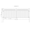 Steel Dual Swing Driveway Gate - STOCKHOLM Style - 18 x 6 Feet