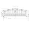 Steel Dual Swing Driveway Gate - VENICE Style - 18 x 6 Feet