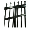 Steel Dual Swing Driveway Gate with Built-In Pedestrian Door - VIENNA Style - 18 x 7 Feet