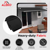 Retractable Awning Fabric Replacement - 10x8 Feet - Black Onyx