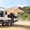 Motorized Retractable RV Awning - 10 x 8 Feet - White/Black Fade