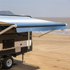 Motorized Retractable RV Awning - 12 x 8 Feet - Blue Striped