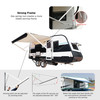 Motorized Retractable RV Awning - 8 x 8 Feet - White/Black Fade