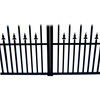 Steel Dual Swing Driveway Gate - PRAGUE Style - 14 ft with Pedestrian Gate - 5 ft