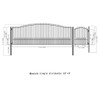 Steel Single Swing Driveway Gate - MUNICH Style - 18 ft with Pedestrian Gate - 5 ft