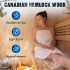 Canadian Hemlock Traditional Indoor Sauna with LED Lights – 4.5 kW UL Certified Heater – 4-6 People