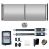 Automated Steel Dual Swing Driveway Gate and Gate Opener Complete Kit – MILAN Style – 12 x 6 Feet - ETL Listed