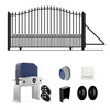 Automated Steel Sliding Driveway Gate and Gate Opener Complete Kit – MUNICH Style – 16 x 6 Feet