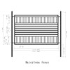 Steel Fence – Barcelona Style – 8x5 ft.