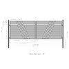 Steel Dual Swing Driveway Gate - Sofia Style - 18 x 6 Feet