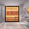 Canadian Hemlock Traditional Indoor Sauna – 4.5 kW UL Certified Electric Harvia Heater – Black Finish - 4 Person