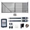 Automated Steel Dual Swing Driveway Gate and Gate Opener Complete Kit – ETL Listed - Kyiv Style – 12 x 6 Feet