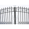 Automated Steel Dual Swing Driveway Gate and Gate Opener Complete Kit – ETL Listed - Venice Style – 12 x 6 Feet