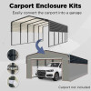 Fabric Enclosure Kit for ALEKO 12x30’ Black Metal Carport