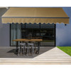 Retractable Black Frame Patio Awning 12 x 10 Feet - Sand