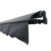 Retractable Black Frame Patio Awning 13 x 10 Feet - Gray