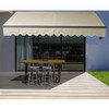 Retractable Black Frame Patio Awning 13 x 10 Feet - Ivory