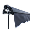 Motorized Retractable Black Frame Patio Awning 10 x 8 Feet - Gray