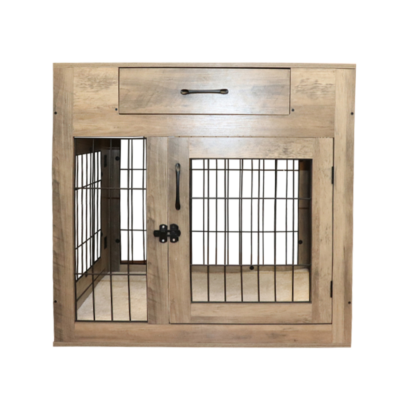 Dog crate furniture with clearance storage