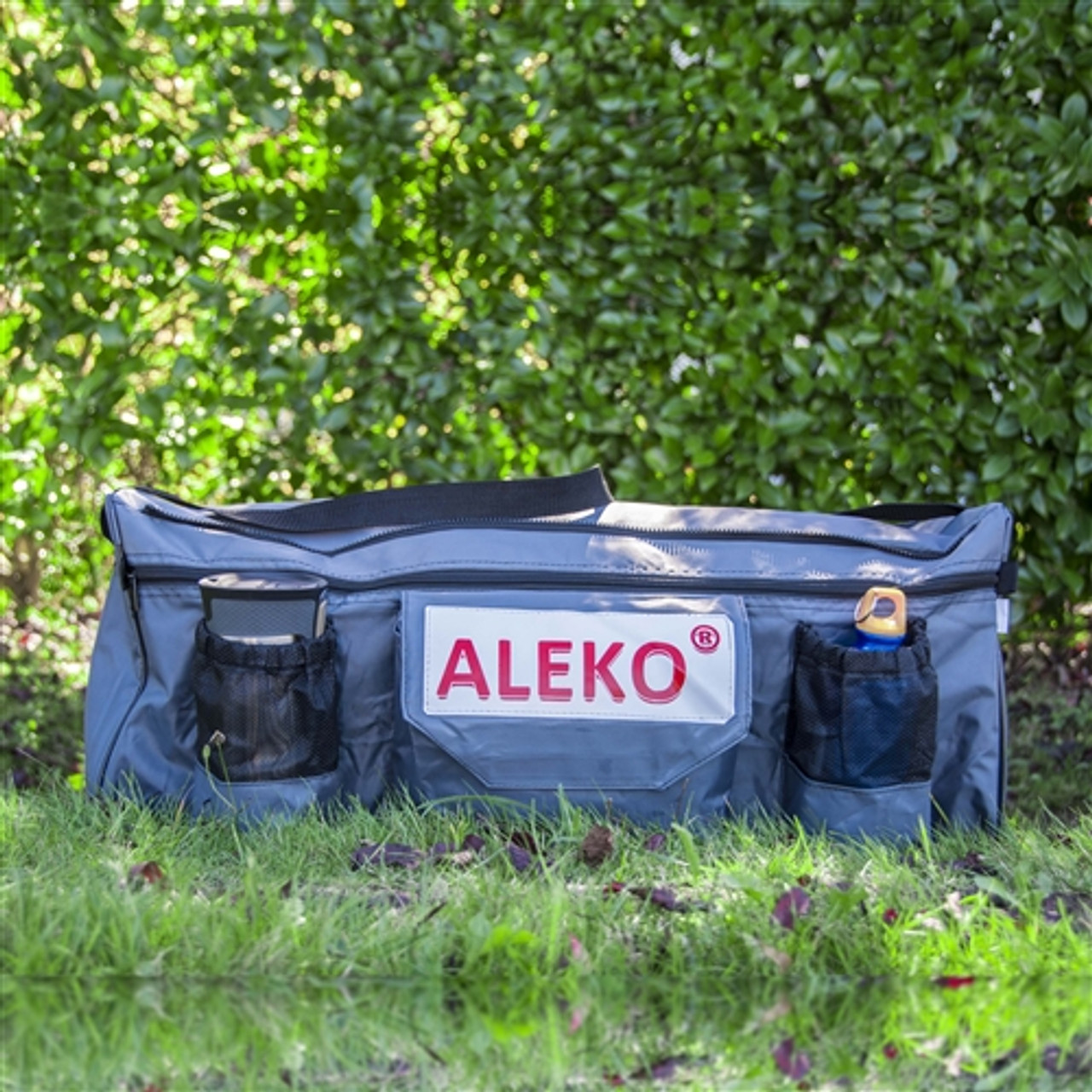 Aleko BSB420GV2-UNB Waterproof Seat Cushion with Spacious Under Seat Bag for Inflatable Boats Gray