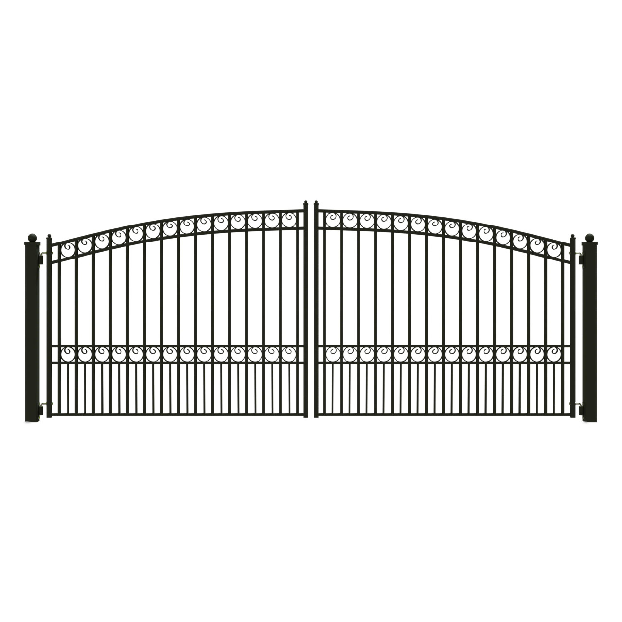 Steel Dual Swing Driveway Gate - PARIS Style - 16 x 6 ft - ALEKO