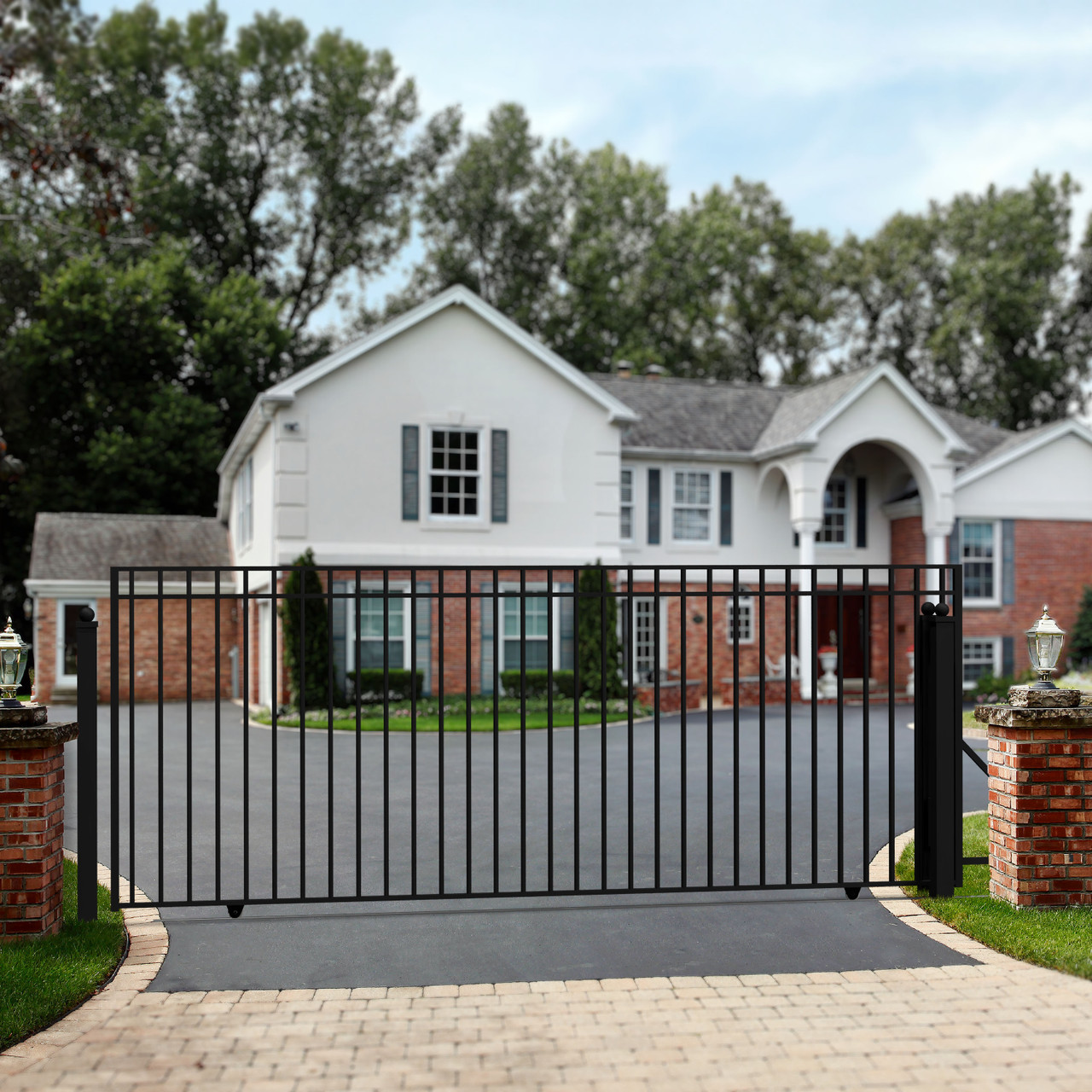 Steel Sliding Driveway Gate - MADRID Style - 18 x 6 ft - ALEKO