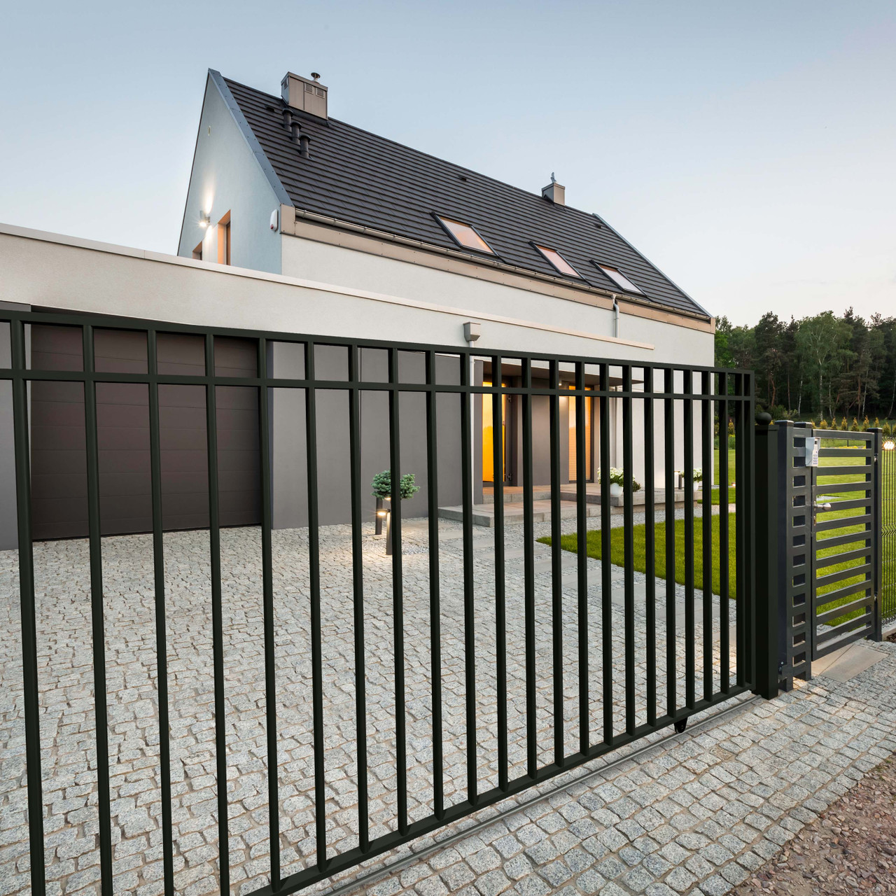 Steel Sliding Driveway Gate - MADRID Style - 18 x 6 ft - ALEKO