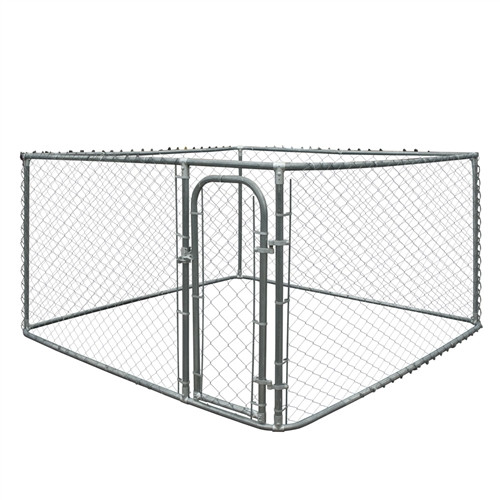ALEKO 7 1/2' x 7 1/2' x 6' Chain Link Kennel for Dog and Run for