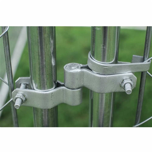 ALEKO 7 1/2' x 7 1/2' x 6' Chain Link Kennel for Dog and Run for