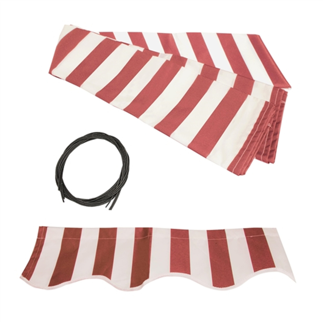 Retractable Awning Fabric Replacement – 16x10 ft. – Red & White