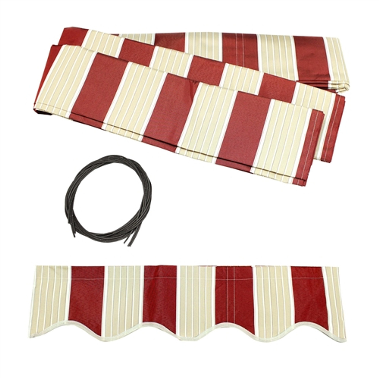 Retractable Awning Fabric Replacement – 6.5x5 ft. – Red & White