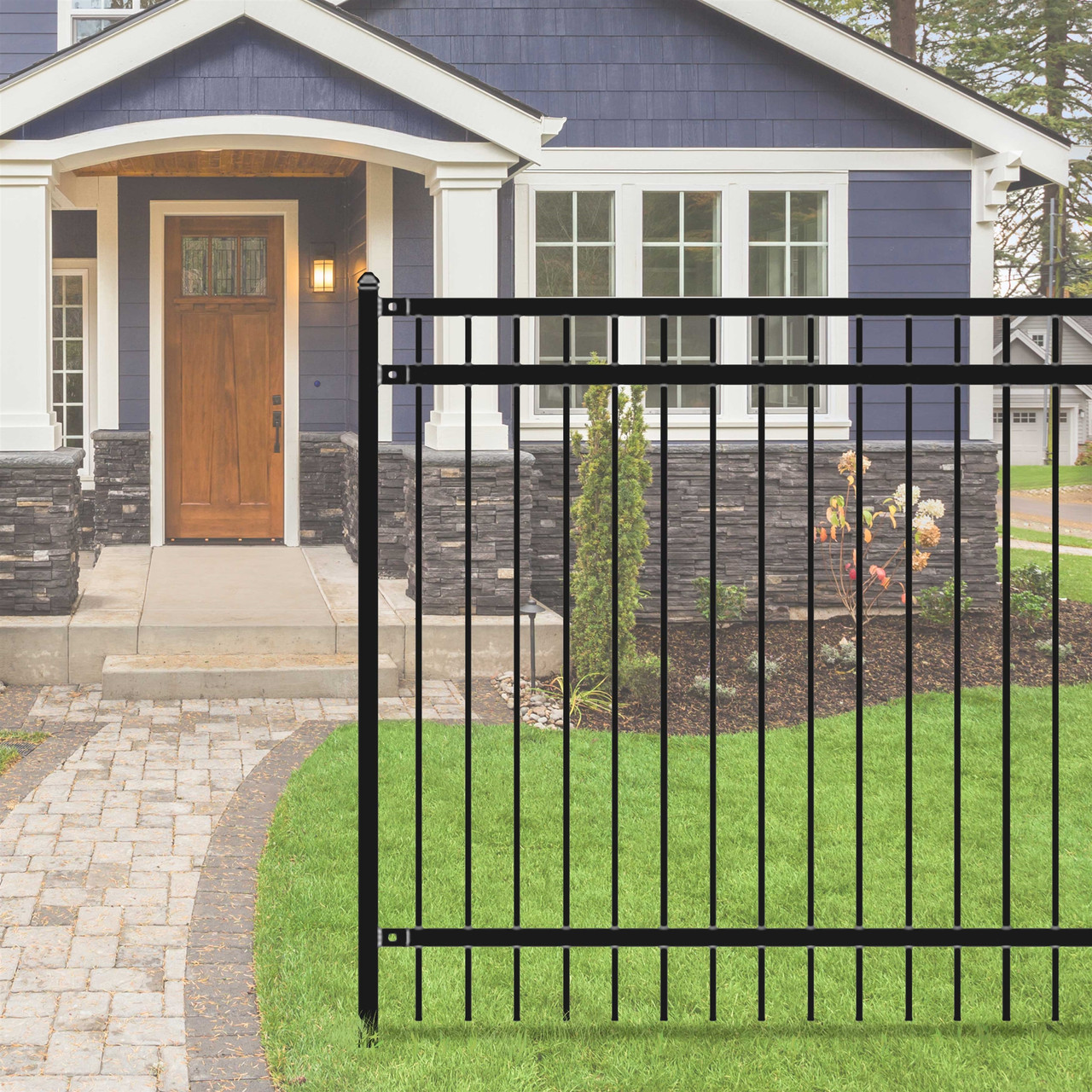 DIY Steel Iron Wrought High Quality Fence - Nice Style - 6 x 6 Feet