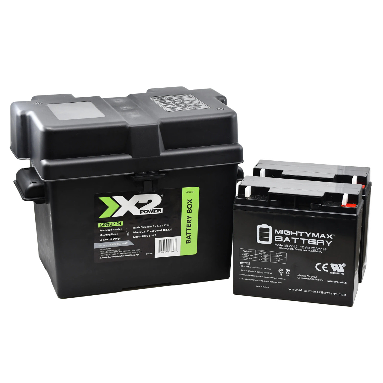 Set of Battery Box - LM130 for 22AH Batteries with Two 22AH